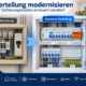 Alte und moderne Elektroverteilung im Vergleich mit FI-Schalter, Leitungsschutzschaltern und Überspannungsschutz