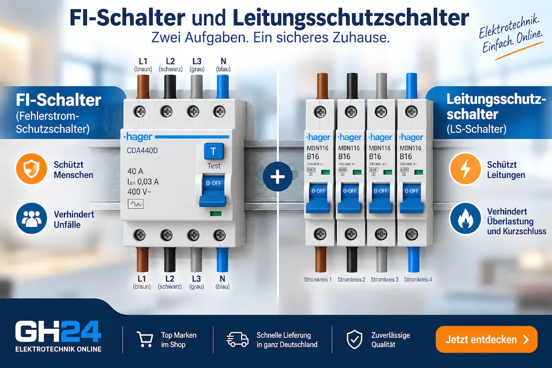 Leitungsschutzschalter und FI-Schalter