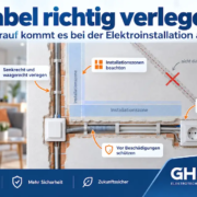 Kabel richtig verlegen in Installationszonen mit senkrechter und waagerechter Leitungsführung