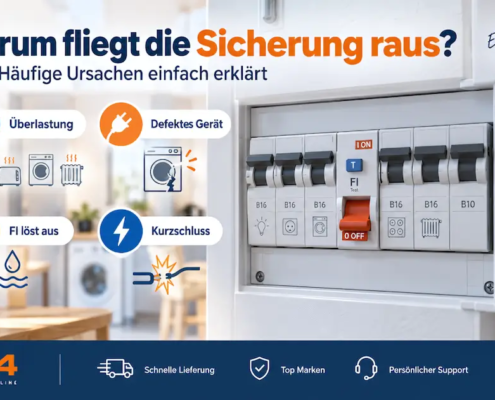 Warum fliegt die Sicherung raus – häufige Ursachen wie Überlastung, Kurzschluss, defektes Gerät und FI-Schalter
